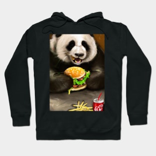 Panda eating Fast Food Hoodie